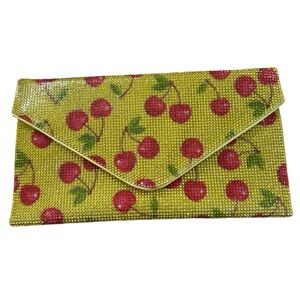 Nina Beaded Clutch in Yellow Cherries